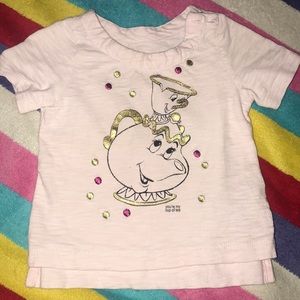 Pink Beauty and the Beast top size 12-18M